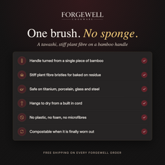 Forgewell bamboo dish brush at a glance