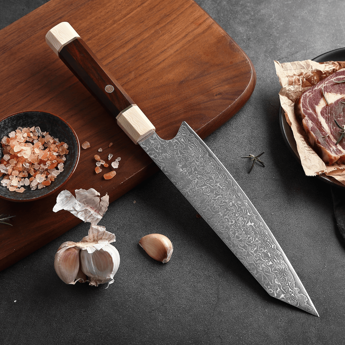 Kiritsuke Knife, 24 cm with Walnut Handle
