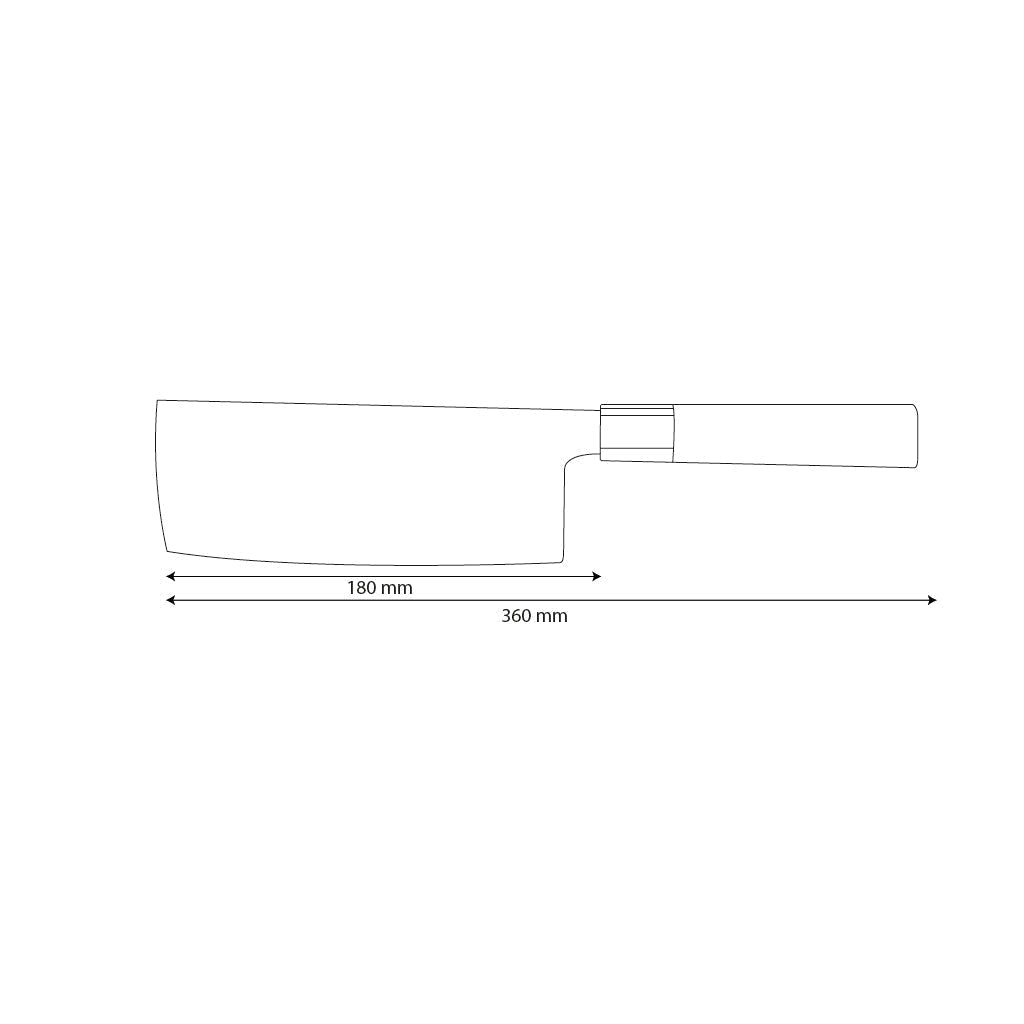 Wide Blade Chef Knife, 18 cm