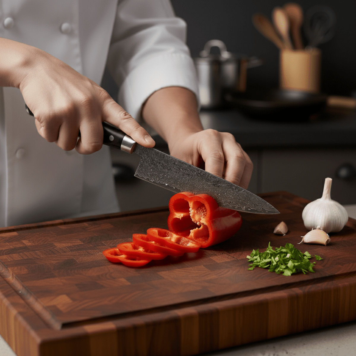 Chef Knife, 20 cm with Ebony Handle