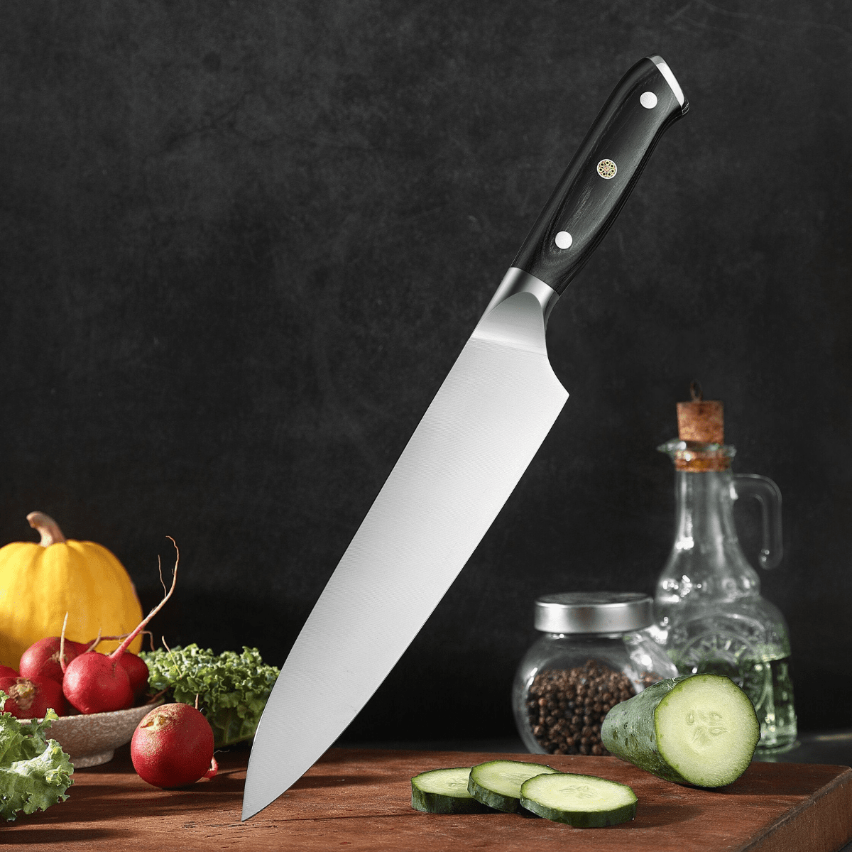 Hammered Chef Knife, 20 cm