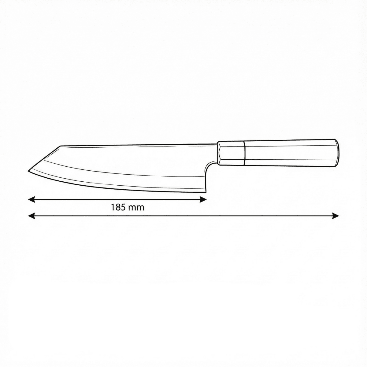 Long Kiritsuke Slicing Knife, 34.5 cm