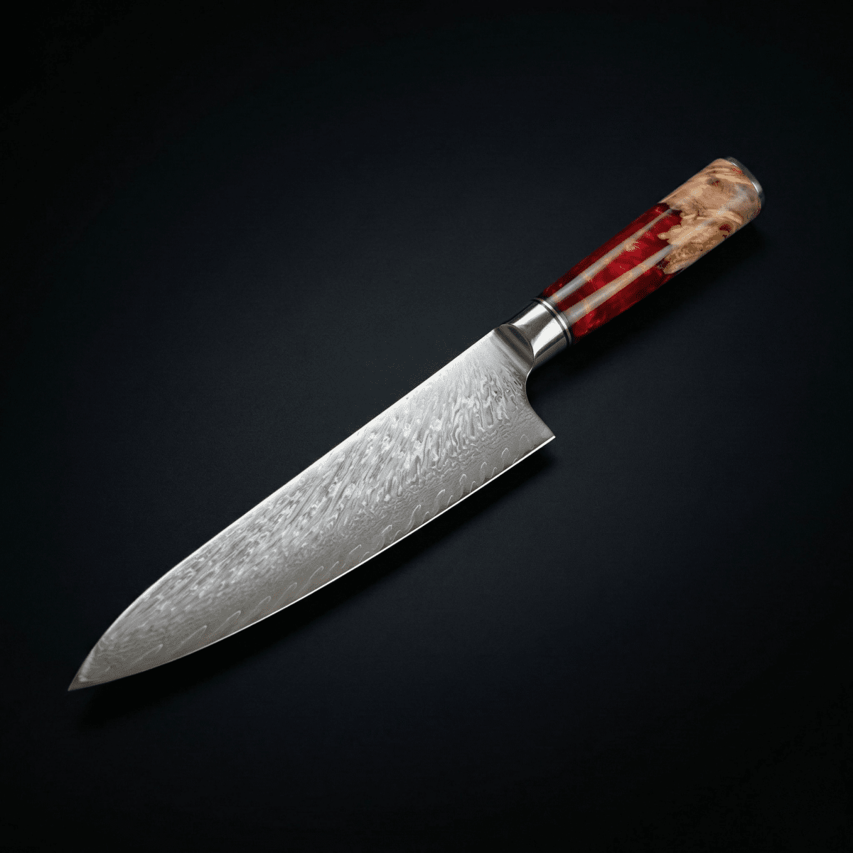 Damascus Santoku Knife, 17.6 cm