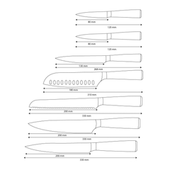 Kitchen Knife Set, Seven Piece