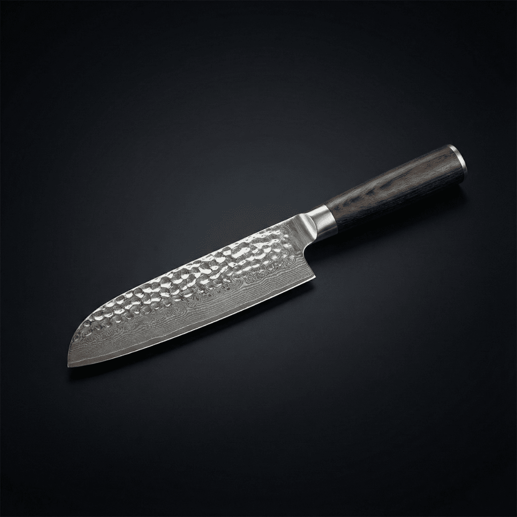 Hammered Santoku Knife, 18 cm