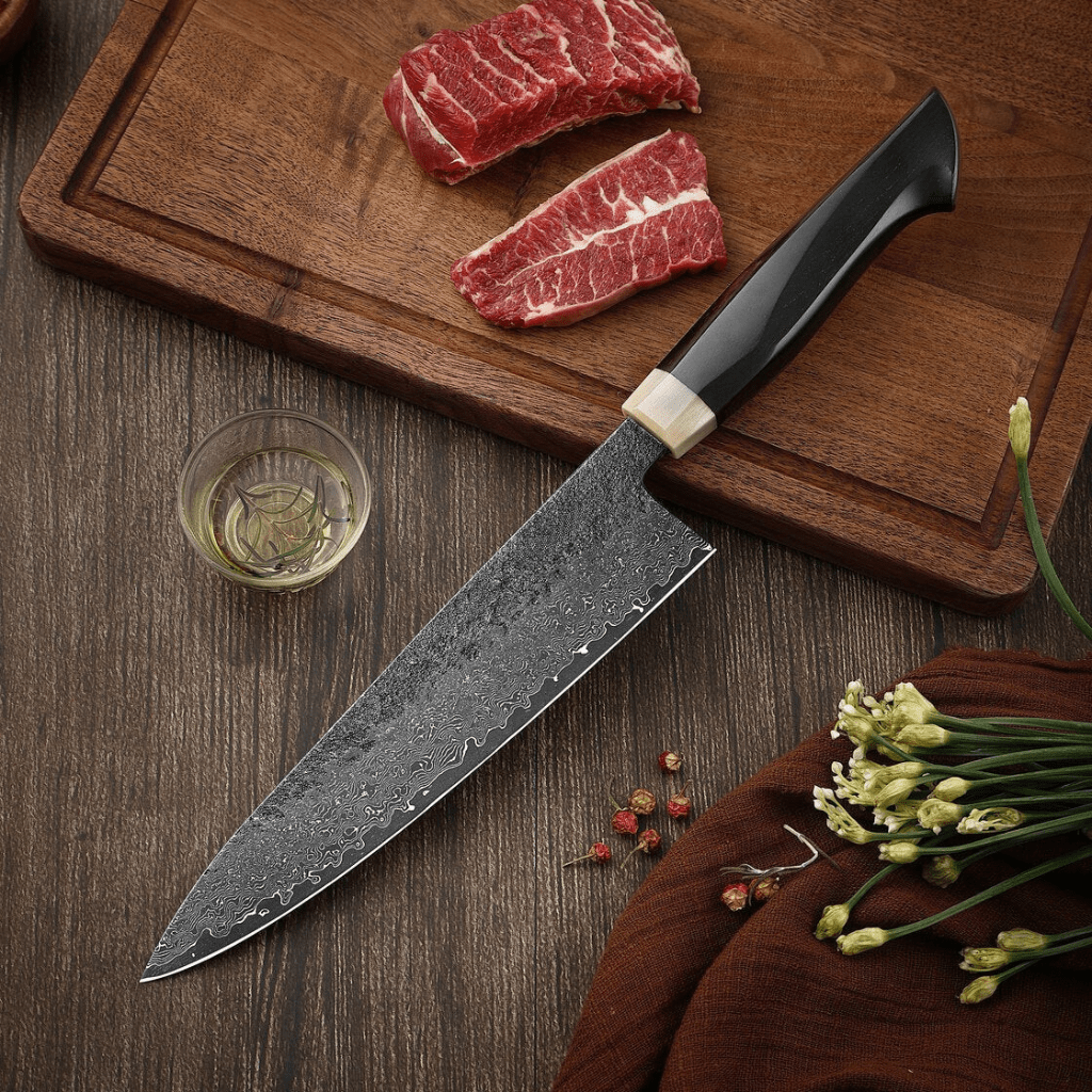 Chef Knife, 20 cm with Ebony Handle