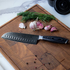 Santoku Knife with Hollow Edge, 18 cm