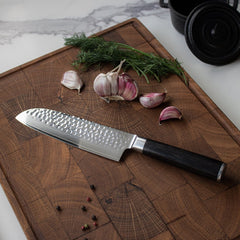Hammered Santoku Knife, 18 cm
