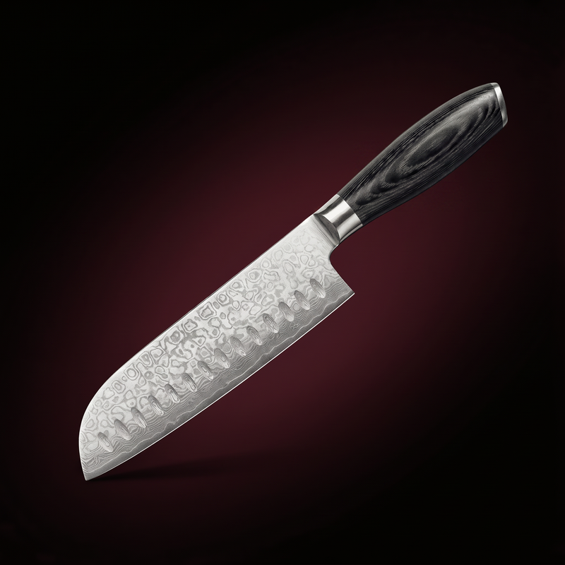 Santoku Knife with Hollow Edge, 18 cm