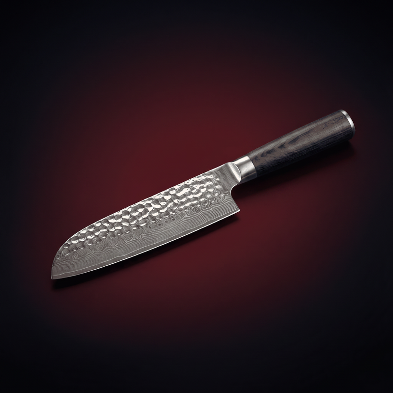 Hammered Santoku Knife, 18 cm