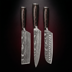 Kitchen Knife Set, Three Piece, Forgewell Cookware