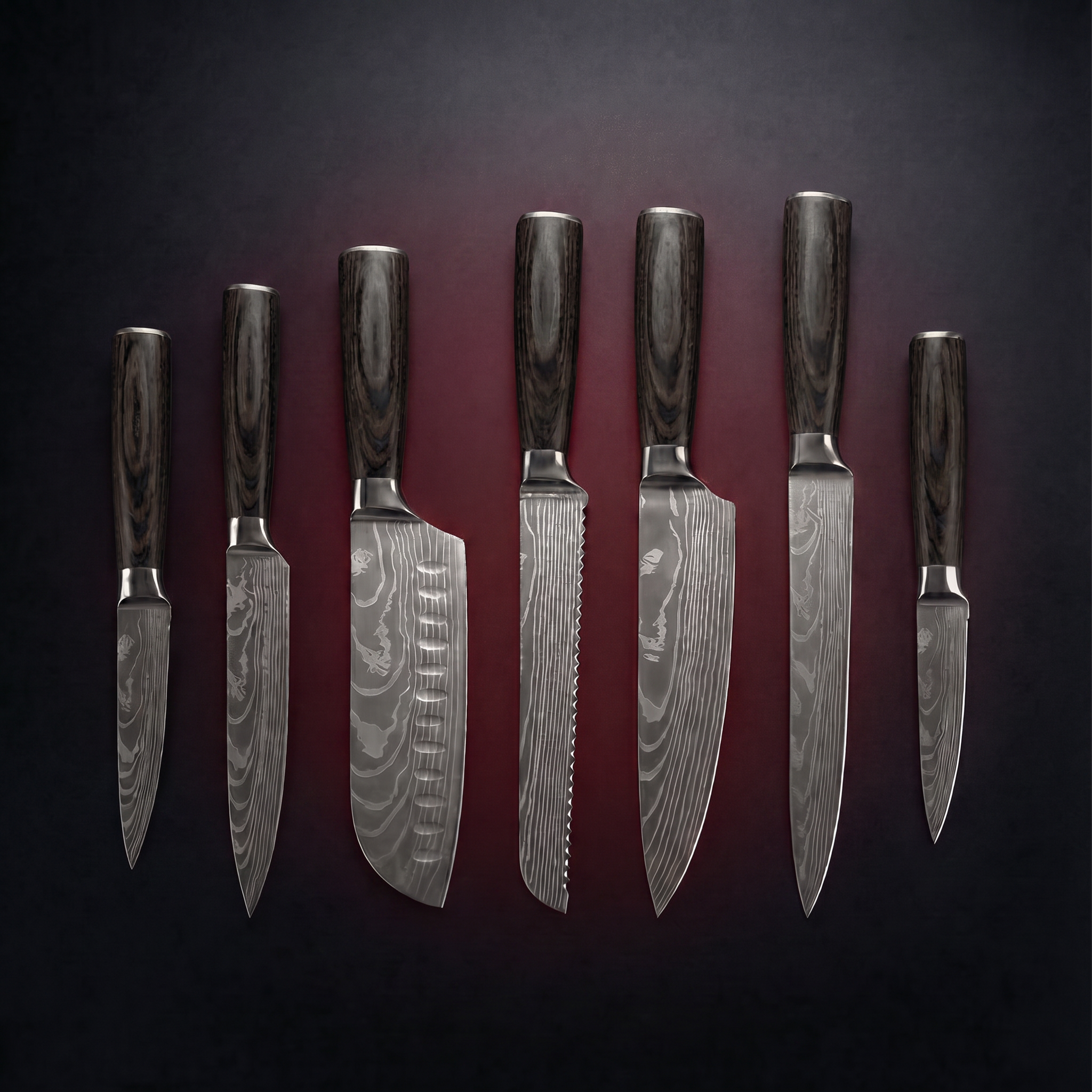 Kitchen Knife Set, Seven Piece, Forgewell Cookware