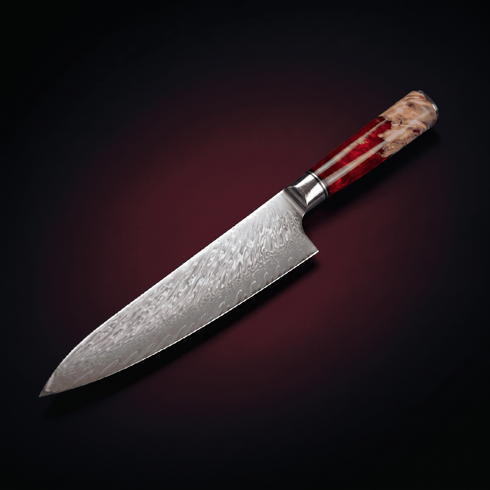 Damascus Santoku Knife 17.6 cm, Forgewell Cookware