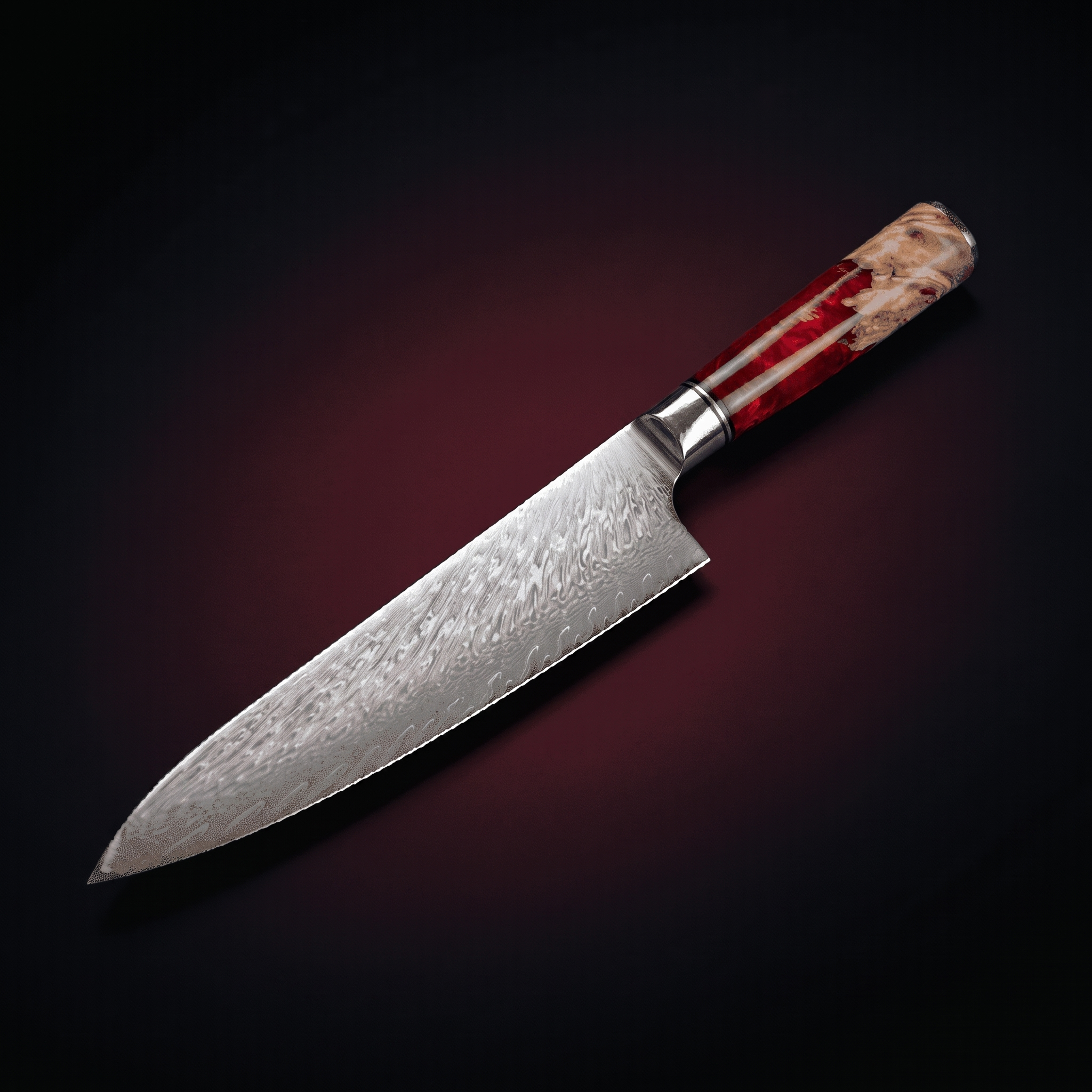 Damascus Santoku Knife 17.6 cm, Forgewell Cookware
