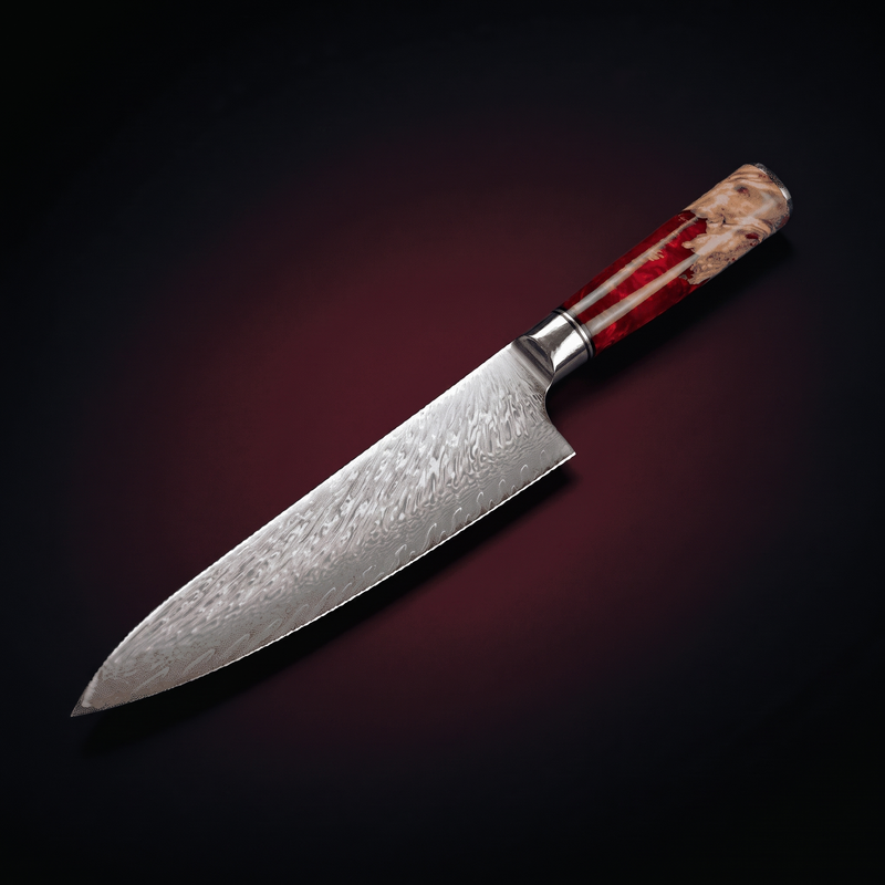 Damascus Santoku Knife, 17.6 cm