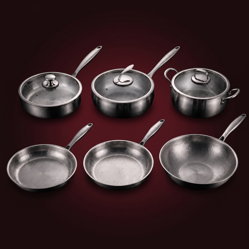 Titanium Complete Kitchen Set with Three Lids