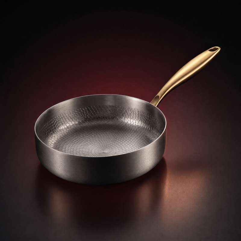 Hand Hammered High Wall Titanium Pan, Limited Edition