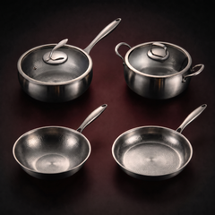 Titanium Essentials Kitchen Set with Two Lids, Forgewell Cookware