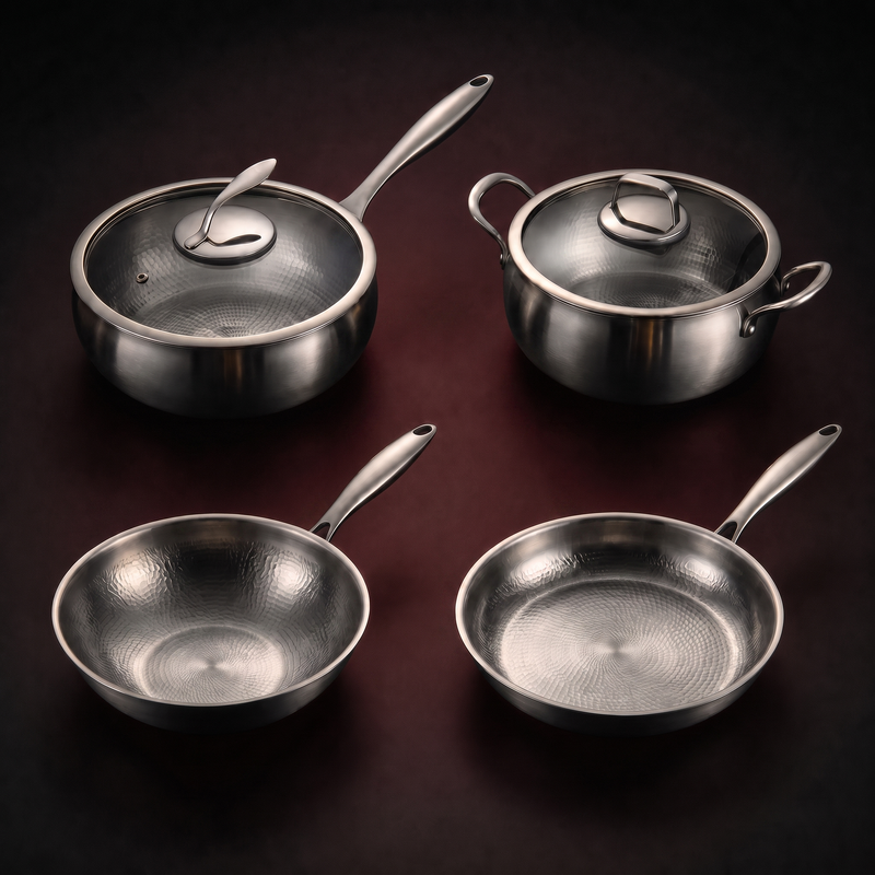 Titanium Essentials Kitchen Set with Two Lids