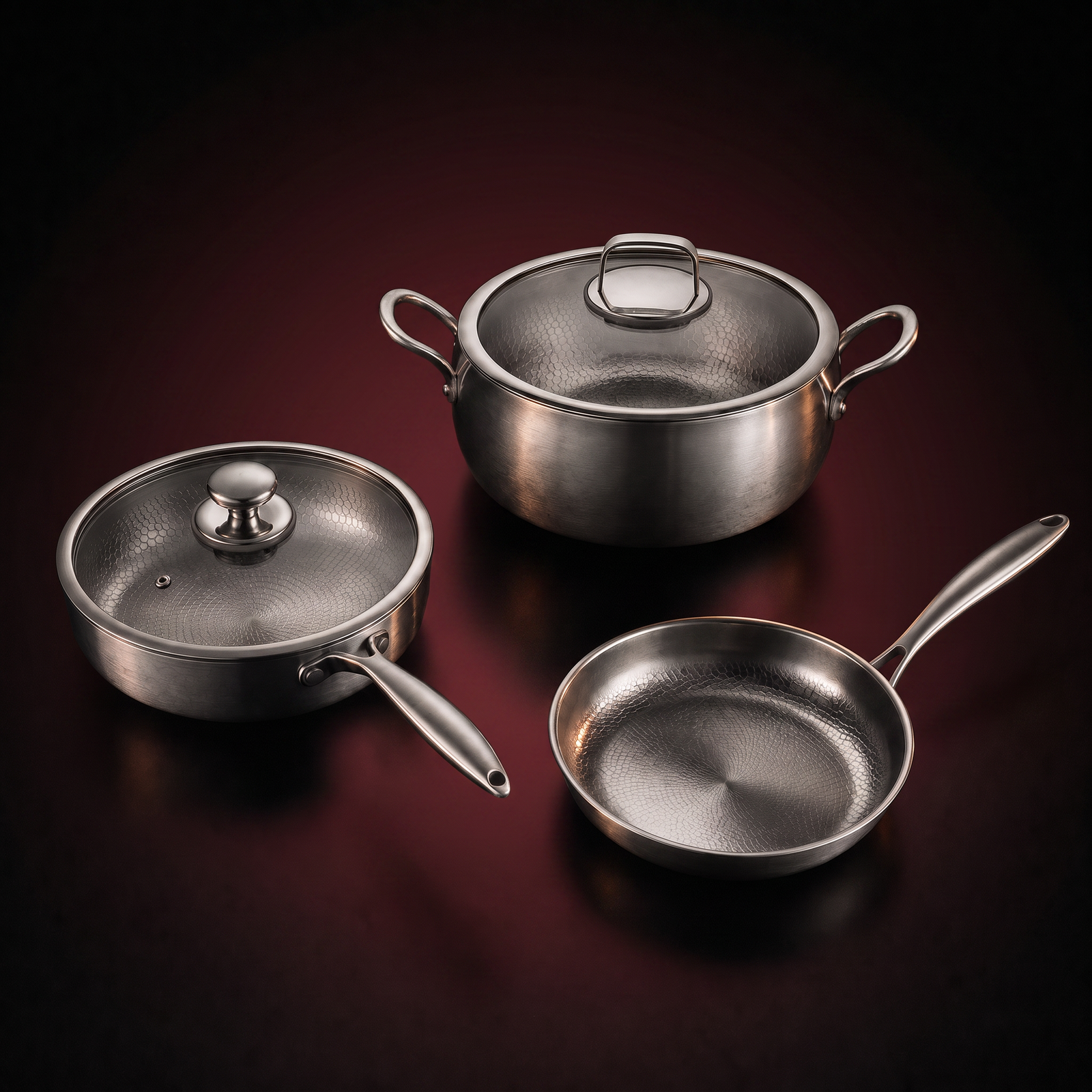 Titanium Pot and Pan Set with Two Lids, Forgewell Cookware