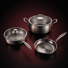 Titanium Pot and Pan Set with Two Lids, Forgewell Cookware