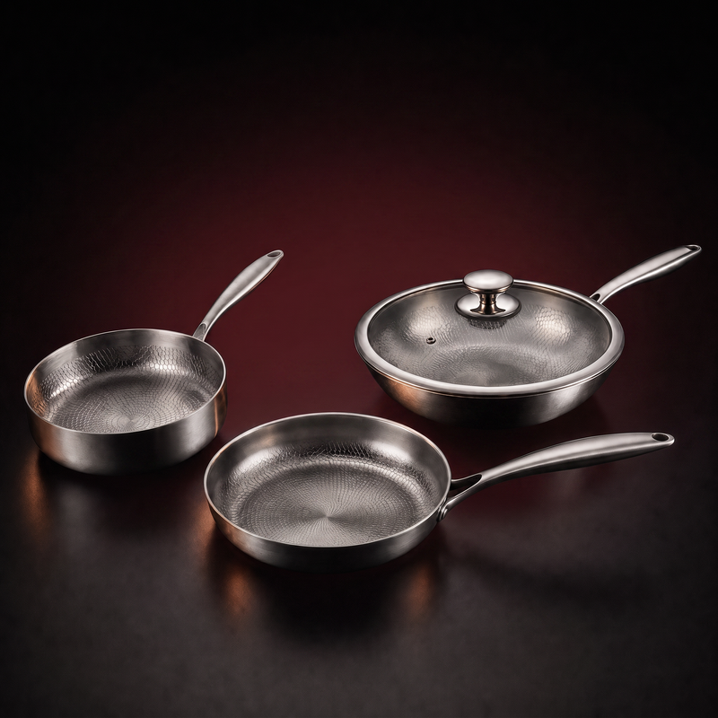 Titanium Stir Fry Trio with Lid