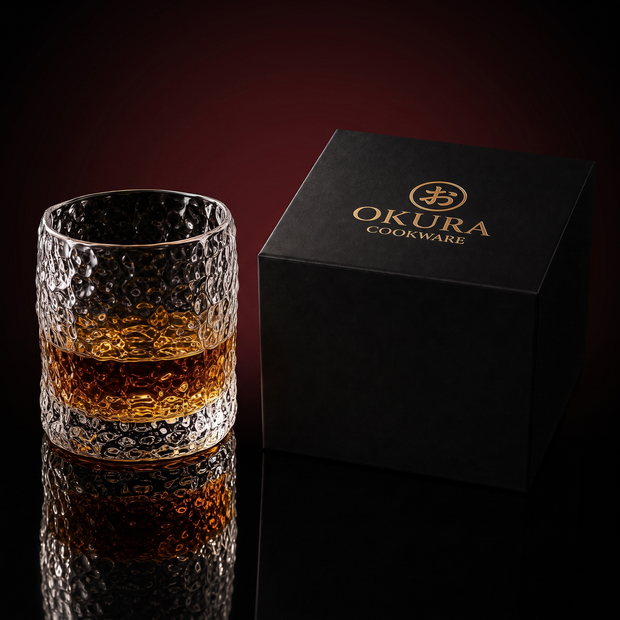 Textured Crystal Whisky Glass