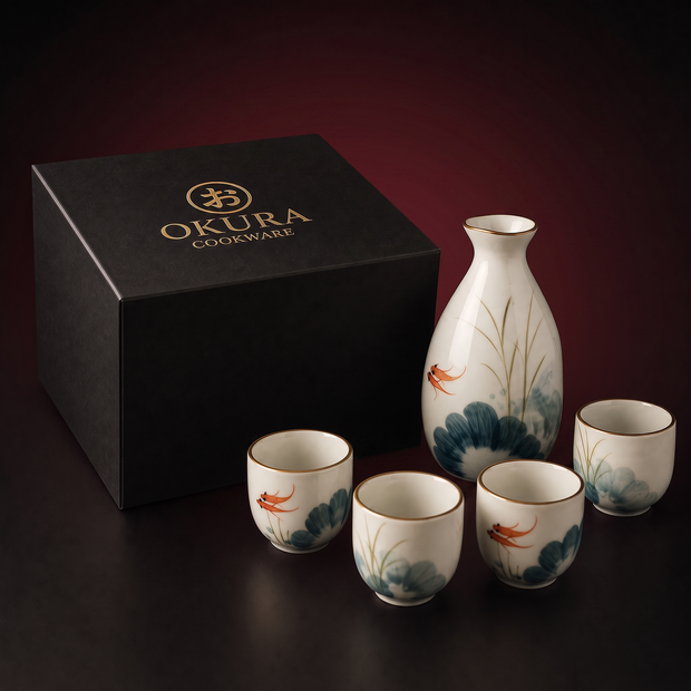 Goldfish Ceramic Sake Set