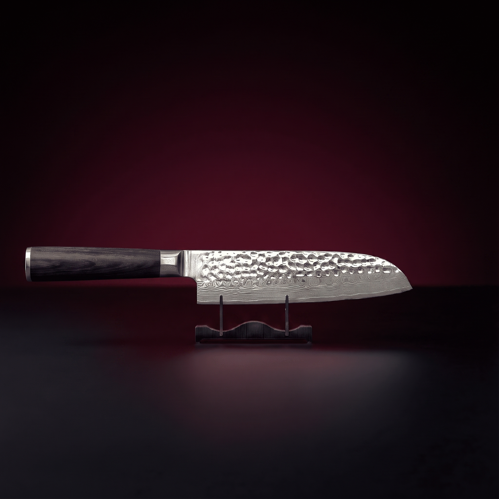 Hammered Santoku Knife 18 cm, Forgewell Cookware