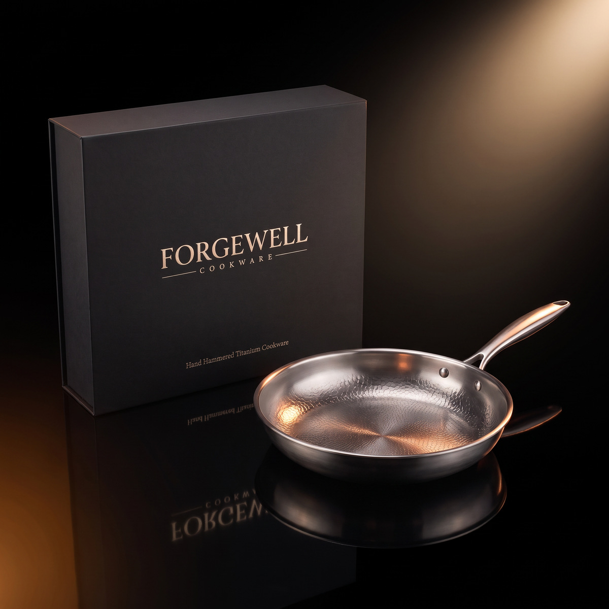 Hammered Titanium Wok, Flat Base
