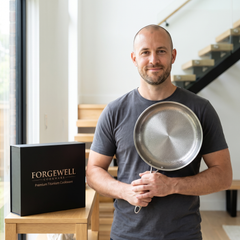 Forgewell titanium frying pan and gift box at home