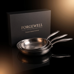 Forgewell titanium frying pan trio with gift box