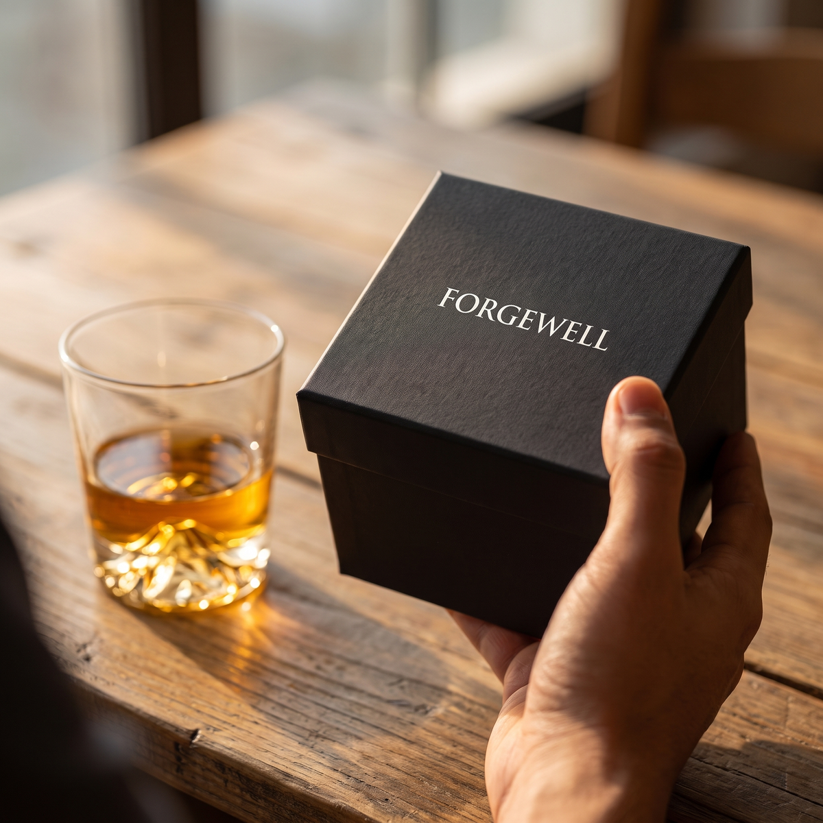 Forgewell gift box for the Mountain Peak whisky glass