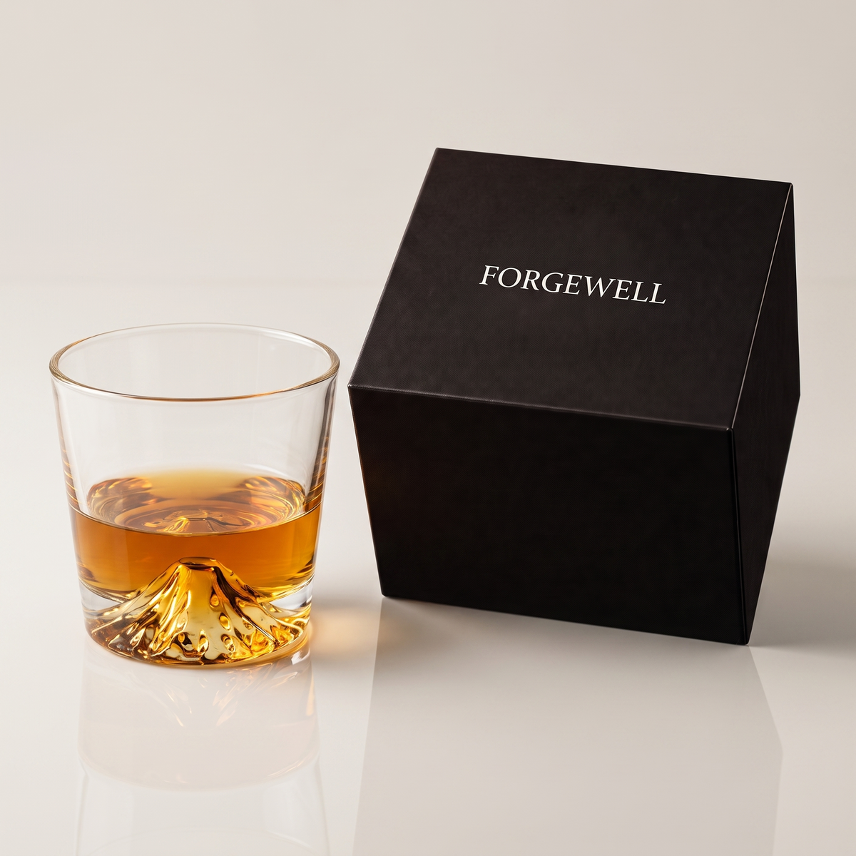Mountain Peak whisky glass with Forgewell gift box
