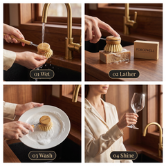 Wet, lather, wash, shine with the Forgewell dish soap bar