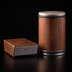 Forgewell walnut knife sharpener with 15 degree guide