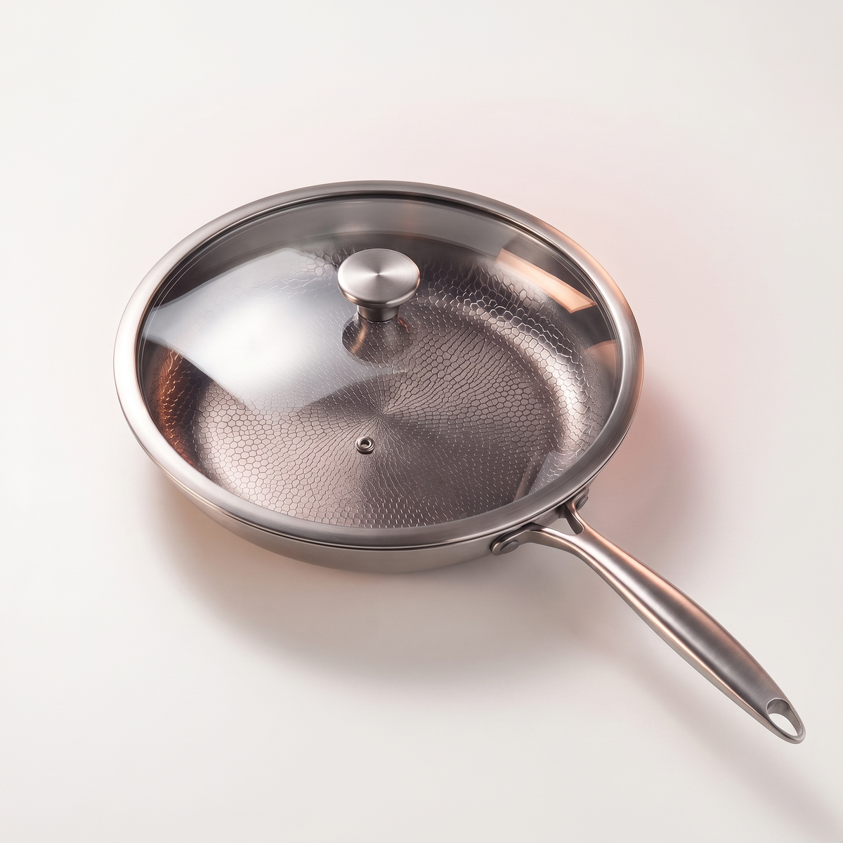 Glass lid on the 10 inch Forgewell titanium frying pan