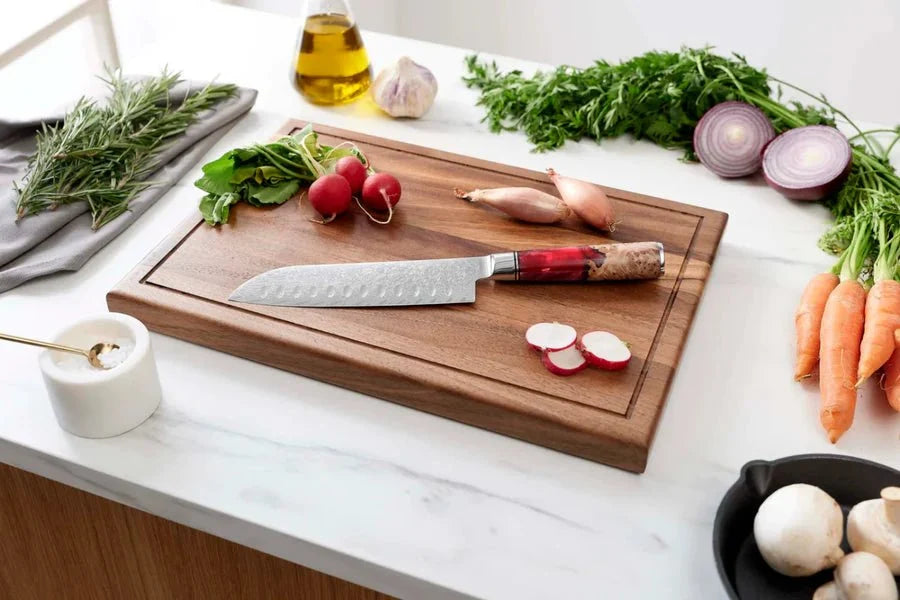 Damascus Santoku Knife, 17.6 cm