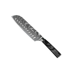 Damascus Knife Set, Eight Piece with Onyx Handles