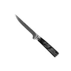 Damascus Knife Set, Eight Piece with Onyx Handles