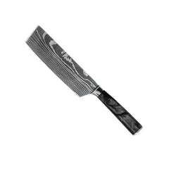 Damascus Knife Set, Eight Piece with Onyx Handles