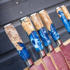 Damascus Knife Set, Six Piece