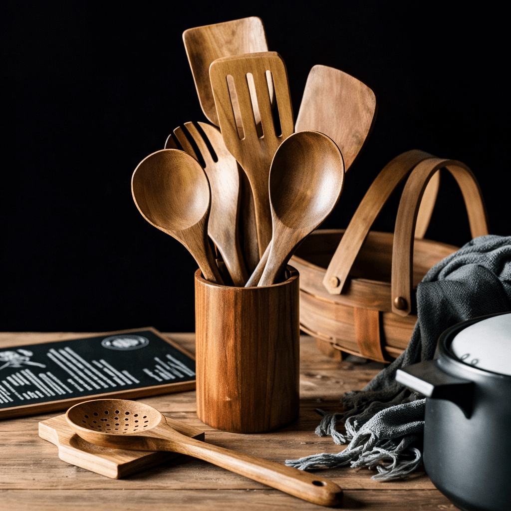 Wooden Kitchen Utensil Set