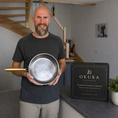 Hand Hammered Titanium Frying Pan, Limited Edition