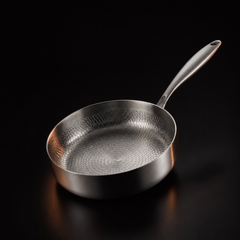 Hand Hammered High Wall Titanium Pan