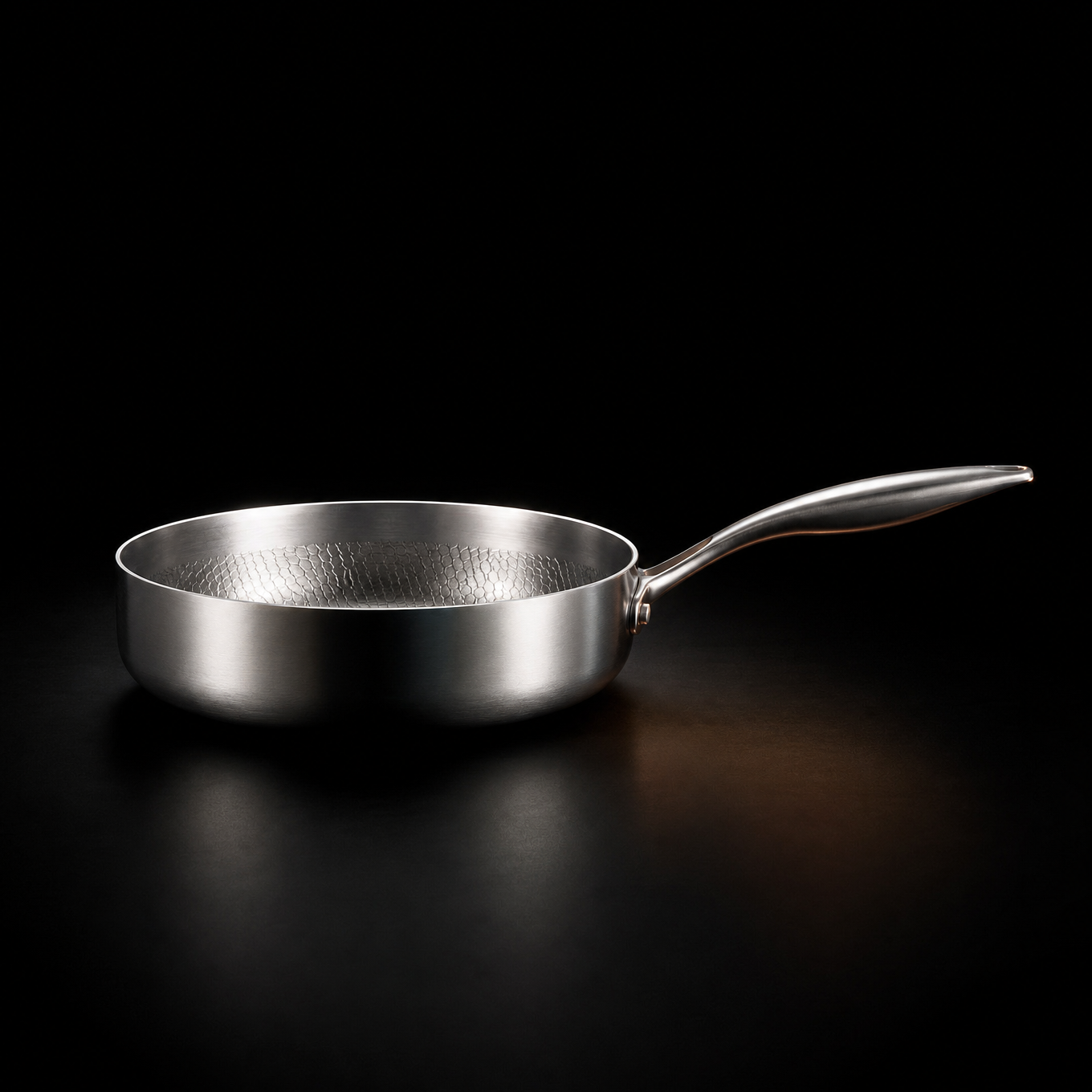 Hand Hammered High Wall Titanium Pan