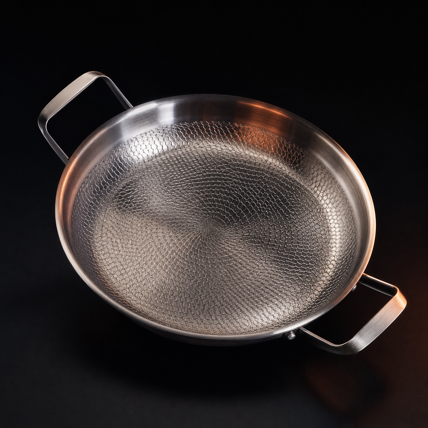 Hand Hammered Titanium Pan with Two Handles