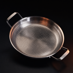 Hand Hammered Titanium Pan with Two Handles