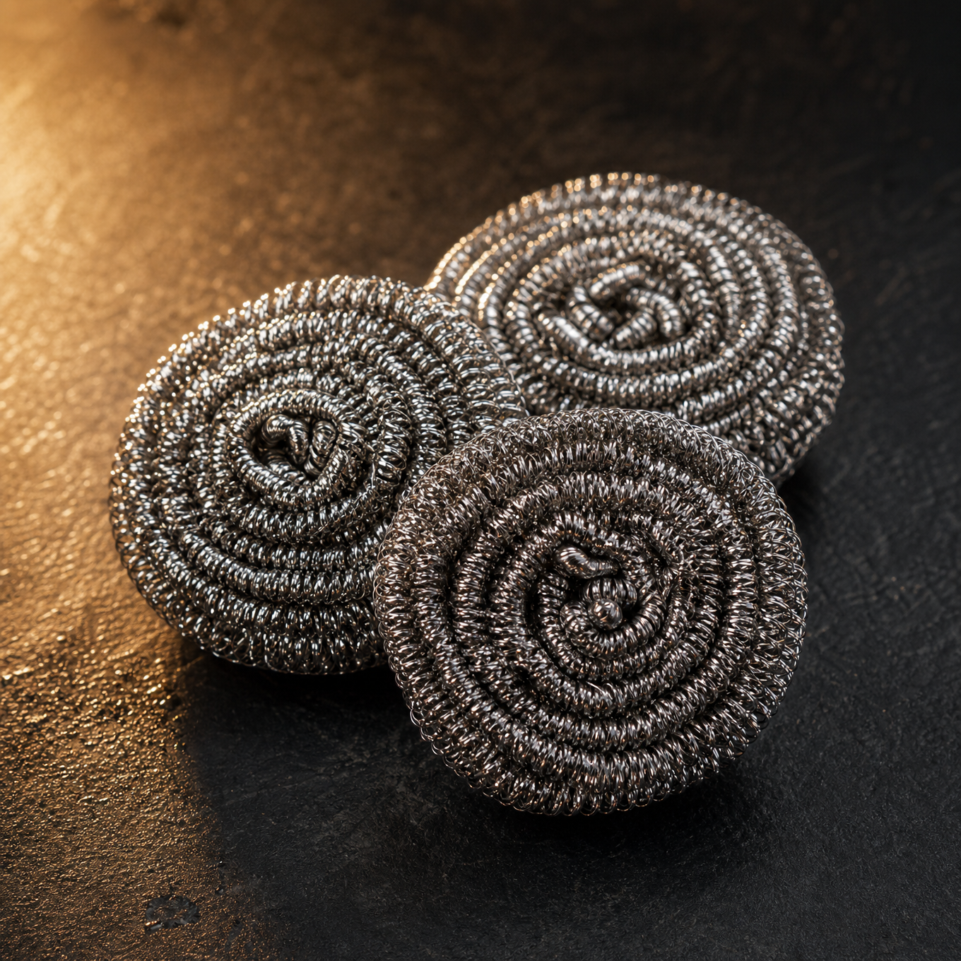 Titanium Safe Pan Scrubbers, Set of 3