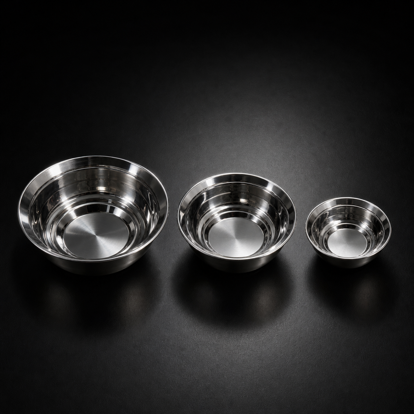 Stainless Steel Mixing Bowls, Stackable Set